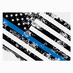 Usa Flag The Thin Blue Line I Back The Blue Usa Flag Grunge On White Background Large Glasses Cloth by snek