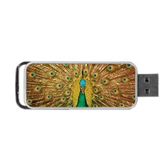 Peacock Feather Bird Peafowl Portable Usb Flash (two Sides) by Wegoenart