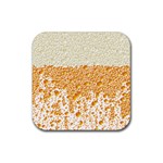 Beer Head Foam Cool Rubber Coaster (Square)  Front