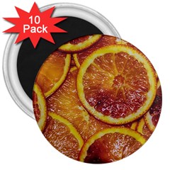 Blood Orange Fruit Citrus Fruits 3  Magnets (10 Pack)  by Wegoenart