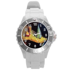 Cosmicchristmastree Round Plastic Sport Watch (l) by chellerayartisans