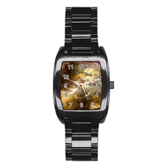 Fractal Background Color Colorful Stainless Steel Barrel Watch by Wegoenart