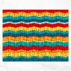 Retro Colors 60 Background Rectangular Jigsaw Puzzl by Wegoenart