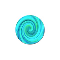 Groovy Cool Abstract Aqua Liquid Art Swirl Painting Golf Ball Marker (10 Pack) by myrubiogarden