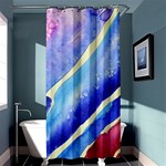 Painting Abstract Blue Pink Spots Shower Curtain 36  x 72  (Stall)  Curtain(36 X72 ) - 33.26 x66.24  Curtain(36 X72 )