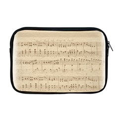 Vintage Beige Music Notes Apple Macbook Pro 17  Zipper Case by Pakrebo