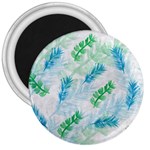 Pattern Feather Fir Colorful Color 3  Magnets Front