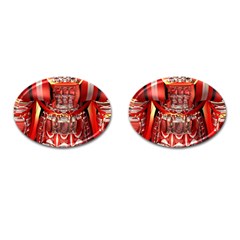 Mechanical Droid Mandelbulb Cufflinks (oval) by Pakrebo