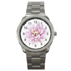 Abstract Transparent Image Flower Sport Metal Watch by Pakrebo