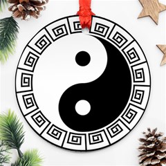 Yin Yang Eastern Asian Philosophy Ornament (round) by Pakrebo