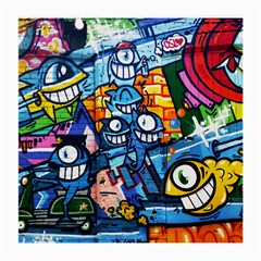 Graffiti Urban Colorful Graffiti Cartoon Fish Medium Glasses Cloth by genx