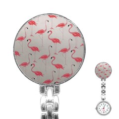 Pink Flamingos Stainless Steel Nurses Watch by WensdaiAmbrose