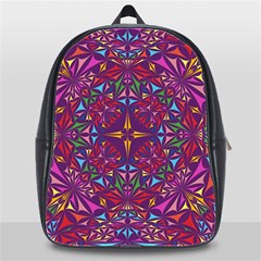 Kaleidoscope Triangle Pattern School Bag (xl) by Mariart