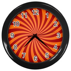 Spiral Swirl Background Vortex Wall Clock (black) by Mariart