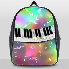 Piano Keys Music Colorful School Bag (xl) by Mariart