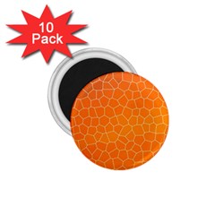 Orange Mosaic Structure Background 1 75  Magnets (10 Pack)  by Pakrebo