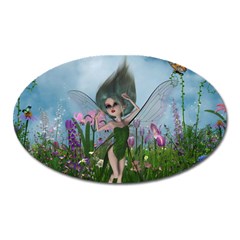 Cute Little Fairy Oval Magnet by FantasyWorld7