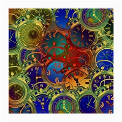 Time Clock Distortion Medium Glasses Cloth by Mariart