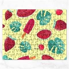 Watermelon Leaves Strawberry Rectangular Jigsaw Puzzl by Pakrebo