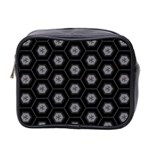 Geometric Pattern - Black Mini Toiletries Bag (Two Sides) Front