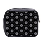 Geometric Pattern - Black Mini Toiletries Bag (Two Sides) Back