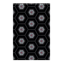 Geometric Pattern - Black Shower Curtain 48  X 72  (small)  by WensdaiAmbrose