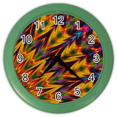 Background Abstract Texture Chevron Color Wall Clock by Mariart