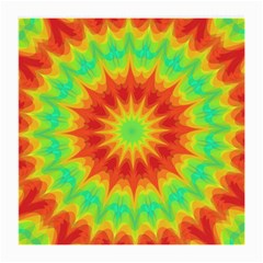 Kaleidoscope Background Mandala Red Green Medium Glasses Cloth by Mariart