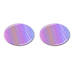 Diagonal Line Design Art Cufflinks (Oval) Front(Pair)