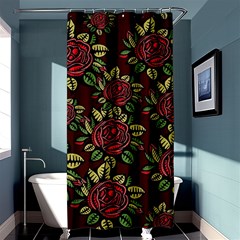 Roses Red Shower Curtain 36  X 72  (stall)  by WensdaiAmbrose