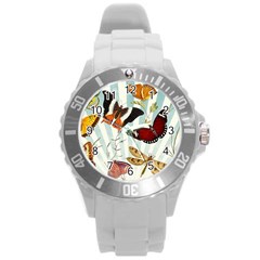 My Butterfly Collection Round Plastic Sport Watch (l) by WensdaiAmbrose