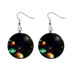 Galactic Mini Button Earrings by WensdaiAmbrose