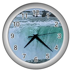 Niagara Falls Wall Clock (silver) by Riverwoman