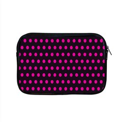 Pink Black Polka Dots Apple Macbook Pro 15  Zipper Case by retrotoomoderndesigns