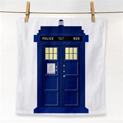 Tardis Doctor Who Time Travel Face Towel by Wegoenart