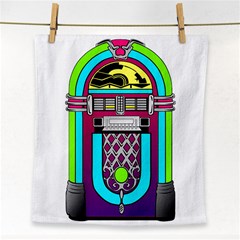 Jukebox Music Music Player Face Towel by Wegoenart