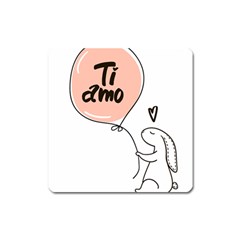 Ti Amo Lapin Square Magnet by alllovelyideas