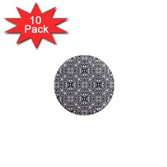 Black White Geometric Background 1  Mini Magnet (10 Pack)  by Pakrebo