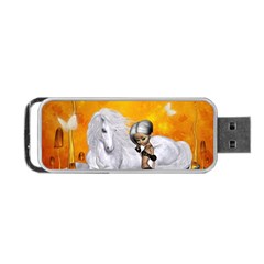 Wonderful Unicorn With Fairy Portable Usb Flash (two Sides) by FantasyWorld7