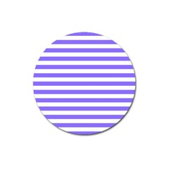 Lilac Purple Stripes Magnet 3  (round) by snowwhitegirl