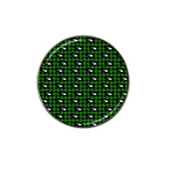 Eyes Green Plaid Hat Clip Ball Marker (4 Pack) by snowwhitegirl