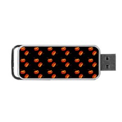 Kawaii Pumpkin Black Portable Usb Flash (one Side) by snowwhitegirl