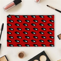 Eyes Red Cosmetic Bag (large) by snowwhitegirl