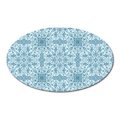 Ornamental Blue Oval Magnet by snowwhitegirl