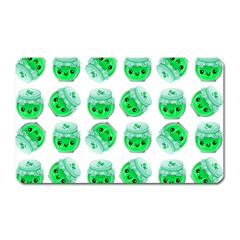 Kawaii Lime Jam Jar Pattern Magnet (rectangular) by snowwhitegirl