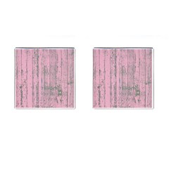 Old Pink Wood Wall Cufflinks (square) by snowwhitegirl