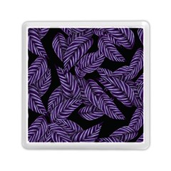 Tropical Leaves Purple Memory Card Reader (square) by snowwhitegirl