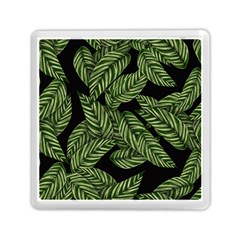 Tropical Leaves On Black Memory Card Reader (square) by snowwhitegirl