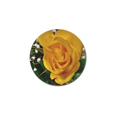 Yellow Rose Golf Ball Marker by Riverwoman