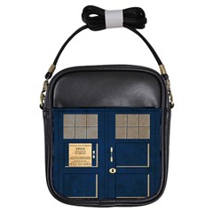 Tardis Poster Girls Sling Bag by Sudhe